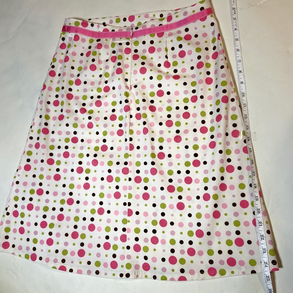 ☀️ Lily Pink and Green Polka Dot Skirt Size Medium - Picture 3 of 10